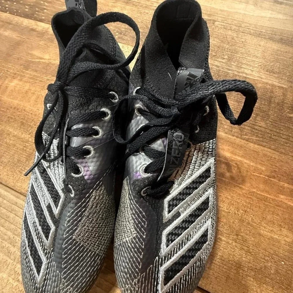 Adidas Predator Soccer Cleats Youth US 3.5 Black Purple FG Football Boots